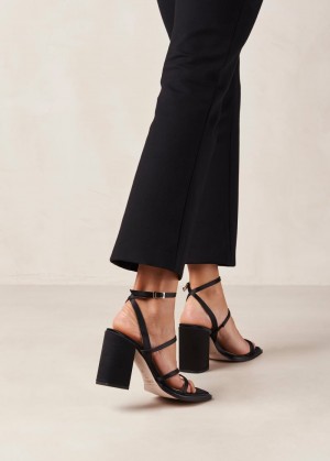 Alohas Alexa Satin Sandals Negros | TQKEU6149