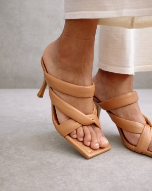 Alohas Amaretto Cuero Sandals Marrom | ROTJN1329