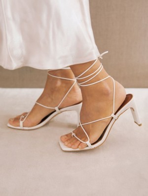 Alohas Bellini Cuero Sandals Blancos | BFTSZ0178