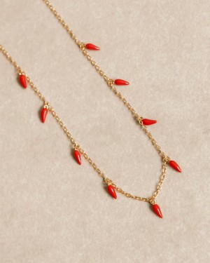 Alohas Jalapeno Necklace Rojos | SNCDH8305