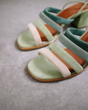 Alohas Letizia Gamuza Sandals Verdes | UGITF1265