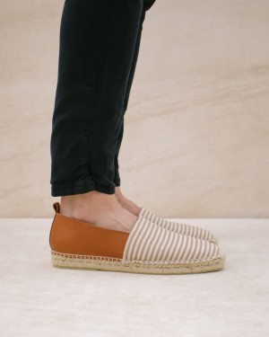 Alohas Naval Cuero Espadrilles Marrom | IKASV6450