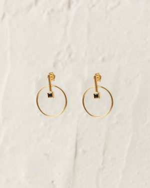 Alohas Passion Fruit Earrings Negros | RPUAN2931