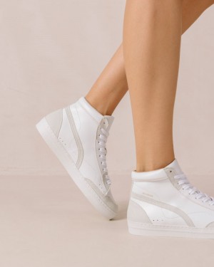 Alohas TB73 Apple Vegan Cuero Sneakers Blancos | ONQGV8761