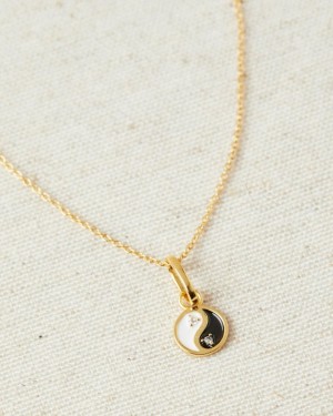 Alohas Ying Yang Necklace Dorados | JDRFL2506