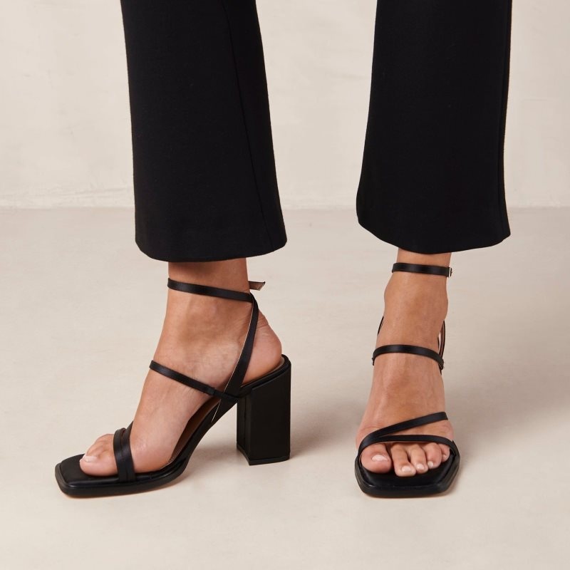 Alohas Alexa Satin Sandals Negros | QPJIA9651