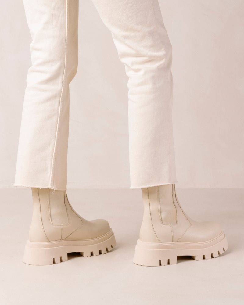 Alohas All Rounder Cuero Boots Blancos | JRNMS2745