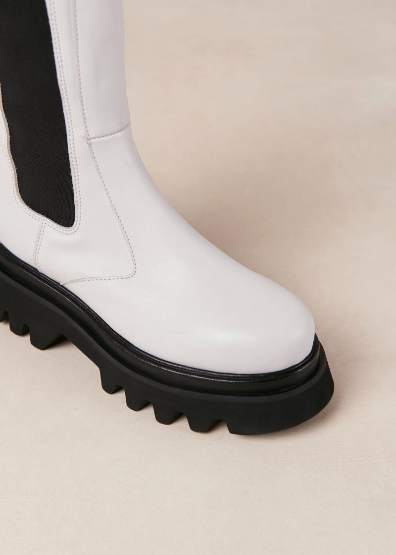 Alohas All Rounder Cuero Boots Blancos | QKZWP4075