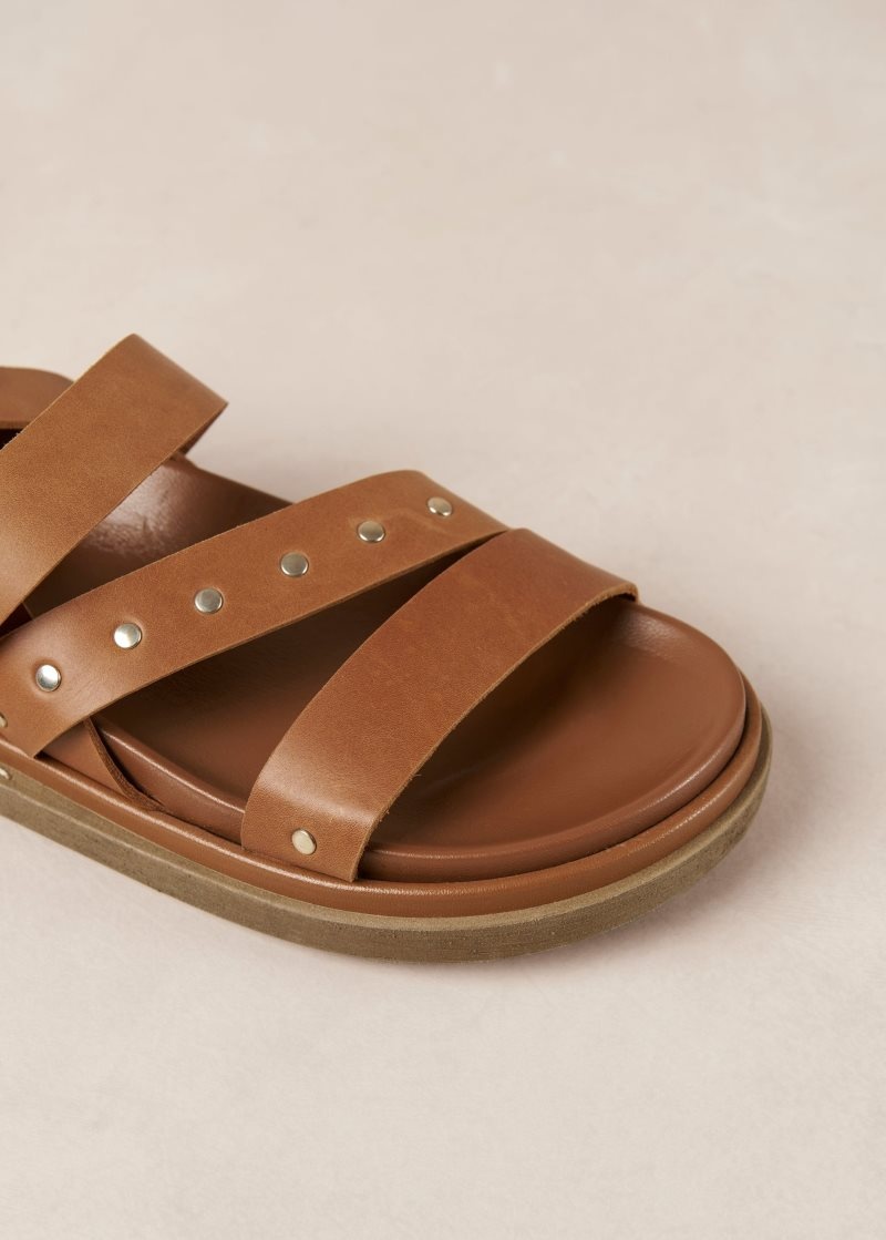 Alohas Beat Cuero Sandals Marrom | JXNYS7931