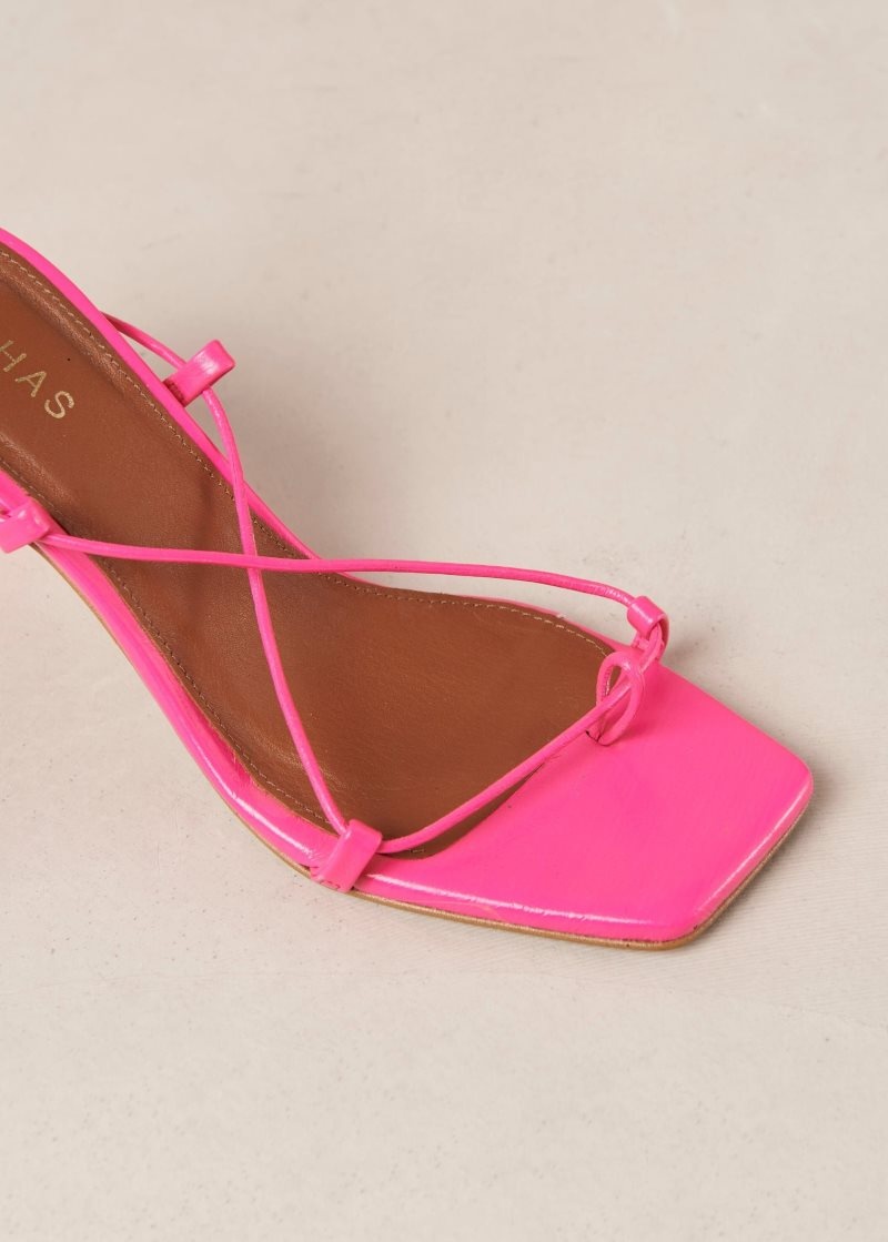 Alohas Bellini Magenta Cuero Sandals Neon Magenta | IFBOT1438