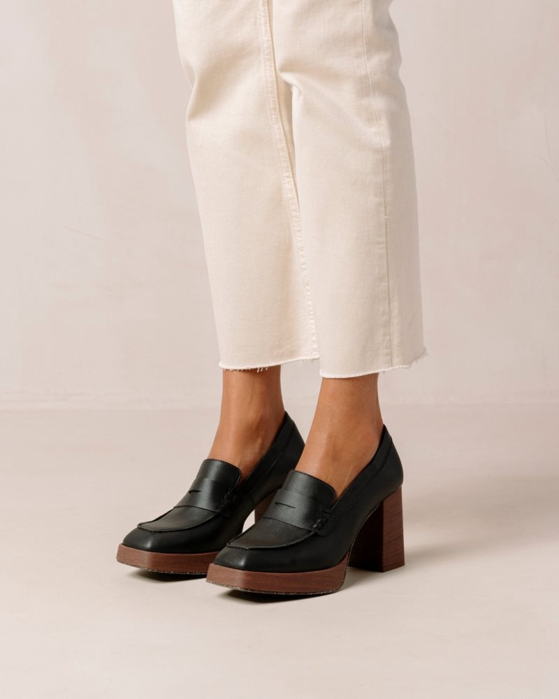 Alohas Busy Vegan Cuero Loafers Negros | HWYCB6935