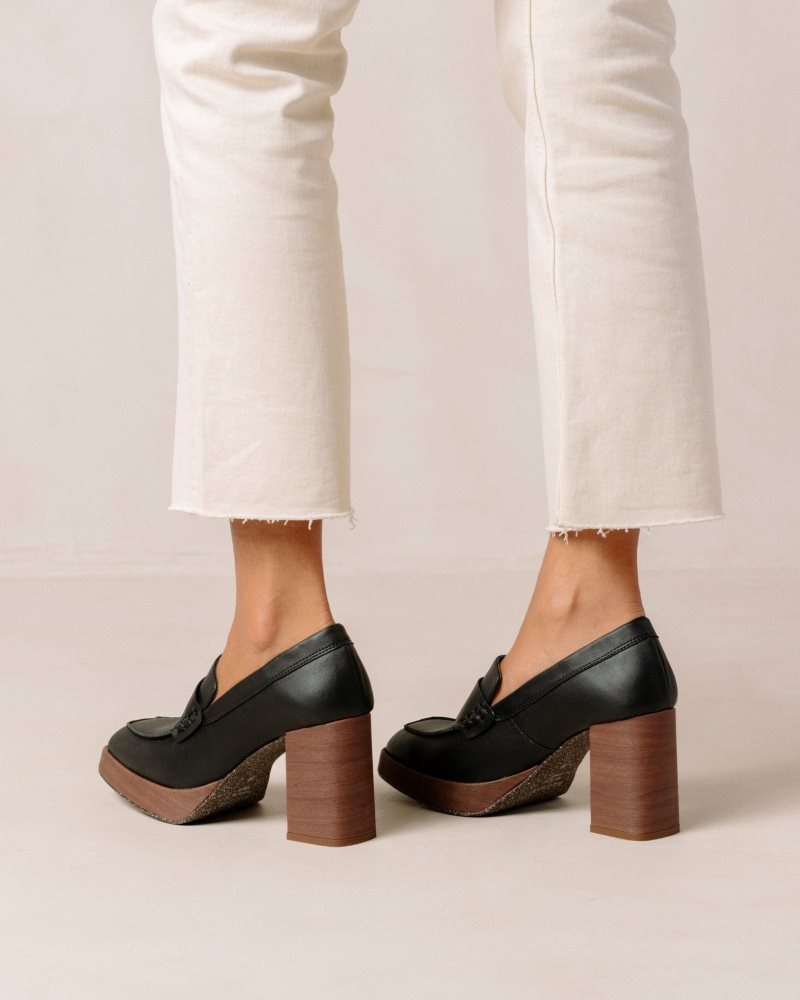 Alohas Busy Vegan Cuero Loafers Negros | HWYCB6935