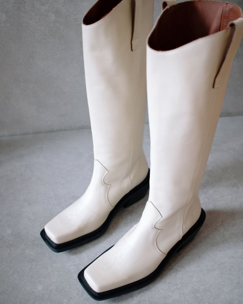 Alohas Cattle Cuero Boots Blancos | SGBUA5460