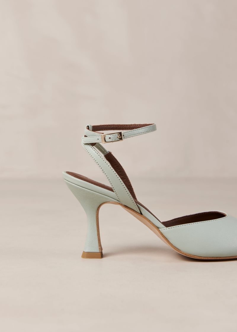 Alohas Cinderella Cuero Pumps Verdes | FMZTV3945