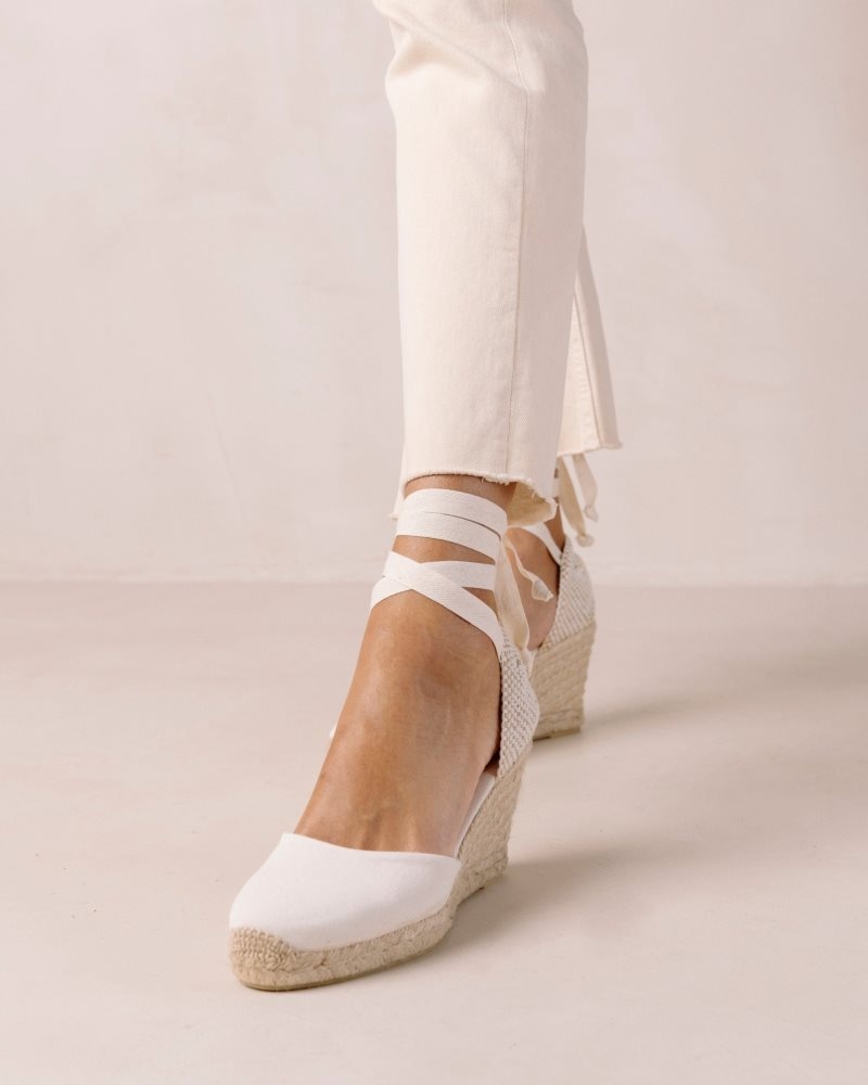 Alohas Clara by Day Lona Espadrilles Marrom Beige | VZNXW1894