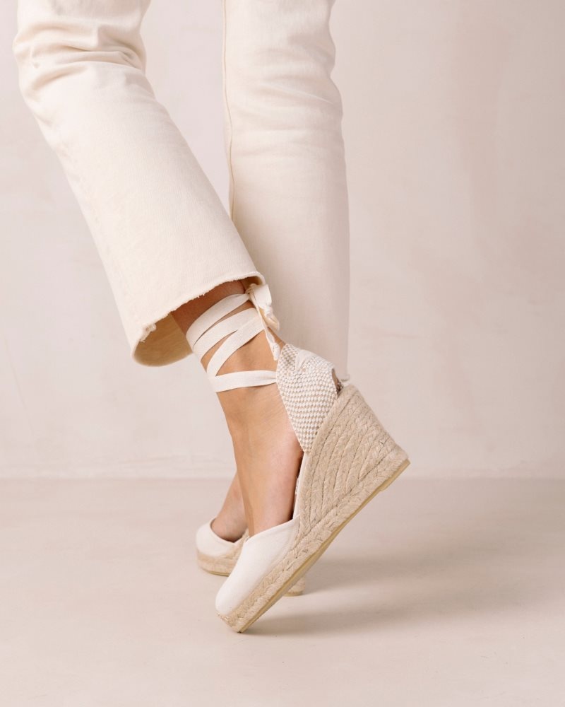 Alohas Clara by Day Lona Espadrilles Marrom Beige | VZNXW1894