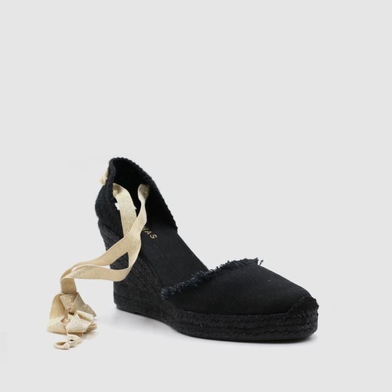 Alohas Clara by Night Lona Espadrilles Negros | JRIBW9501