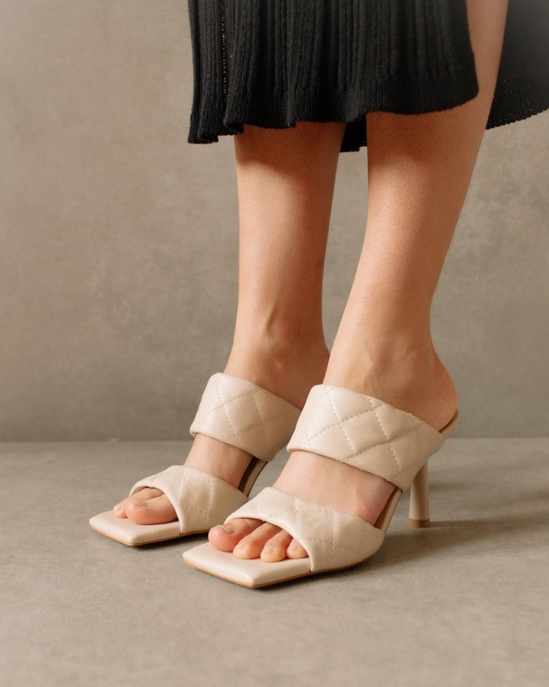 Alohas Conner Cuero Sandals Blancos | XEWRF5732