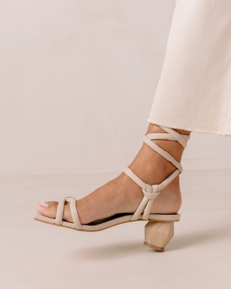 Alohas Creative Cuero Sandals Blancos | JTHKQ9412