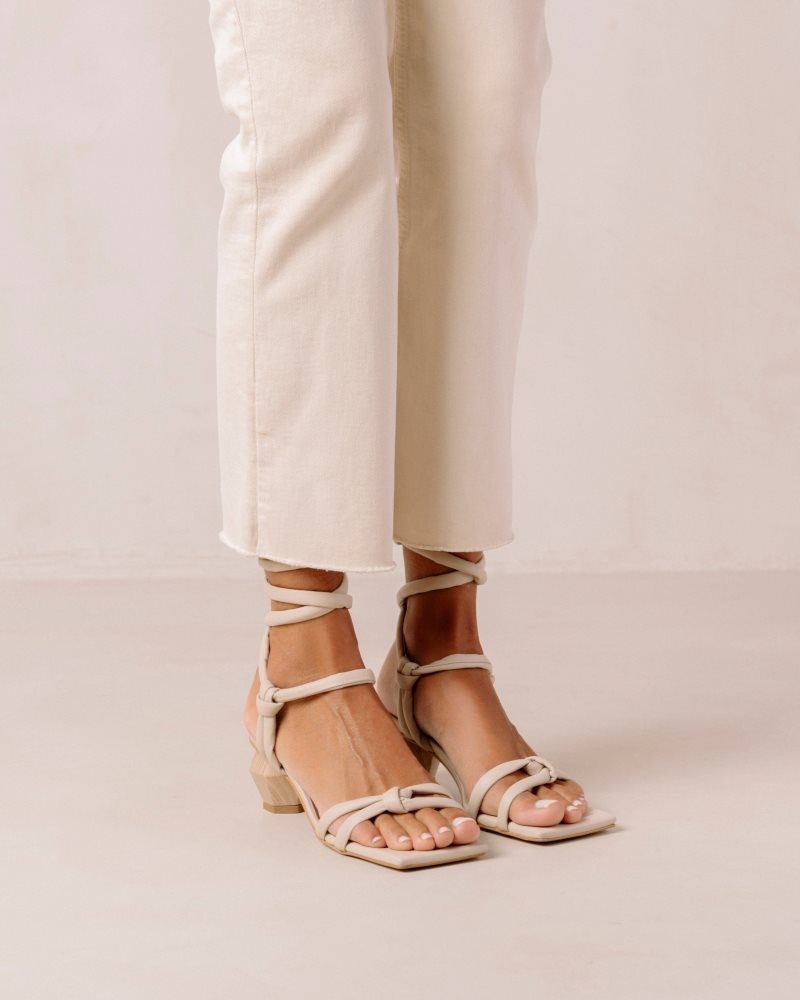 Alohas Creative Cuero Sandals Blancos | JTHKQ9412