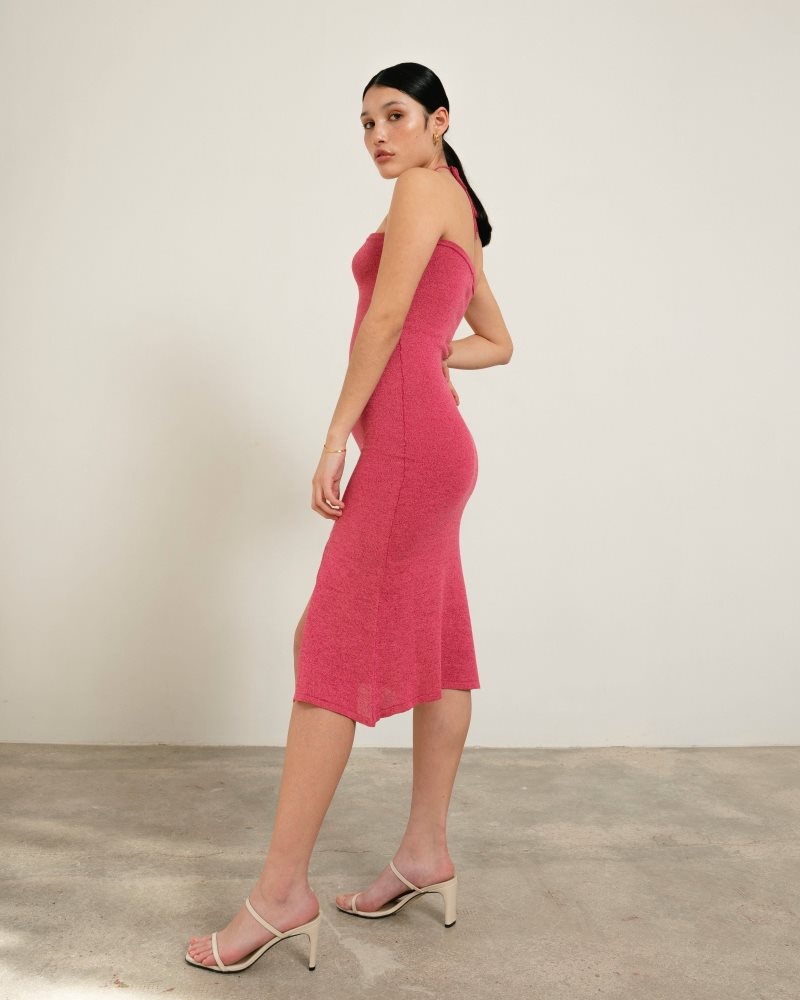 Alohas Dancefloor Glim Knit Vestido Glim Magenta | VSYIM8527