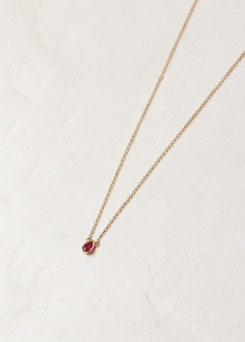 Alohas Fairy Crystal Necklace Magenta | JLDXM1963