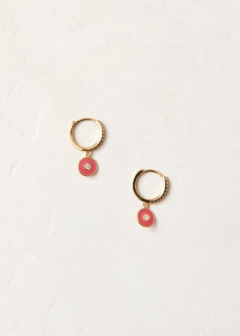 Alohas Globe Earrings Magenta | SRYVU1320