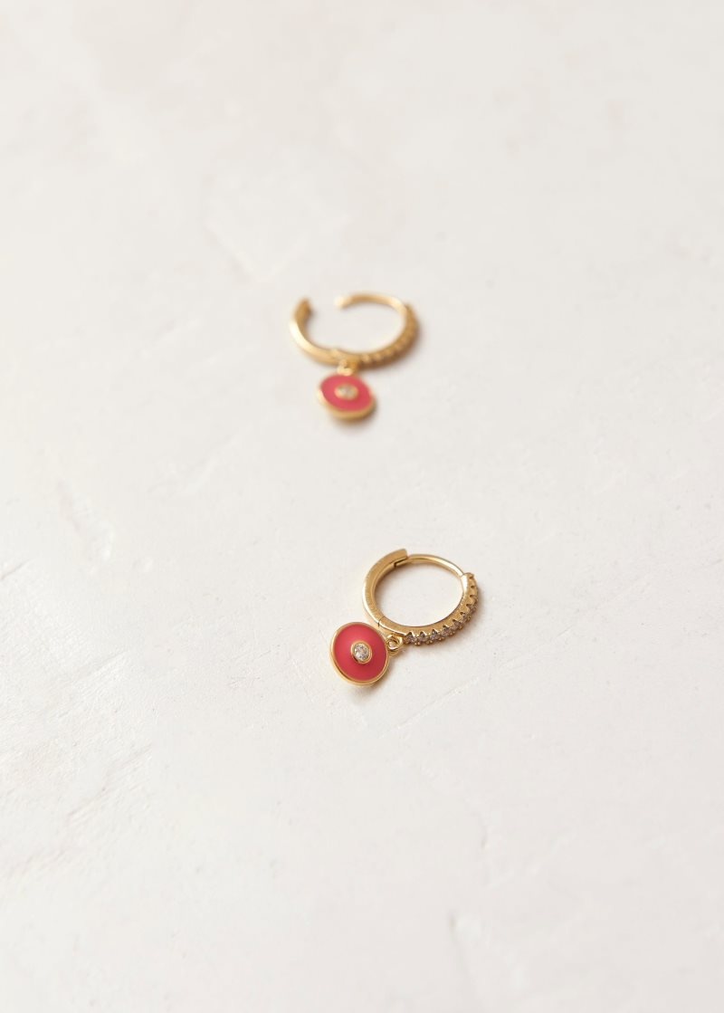 Alohas Globe Earrings Magenta | SRYVU1320