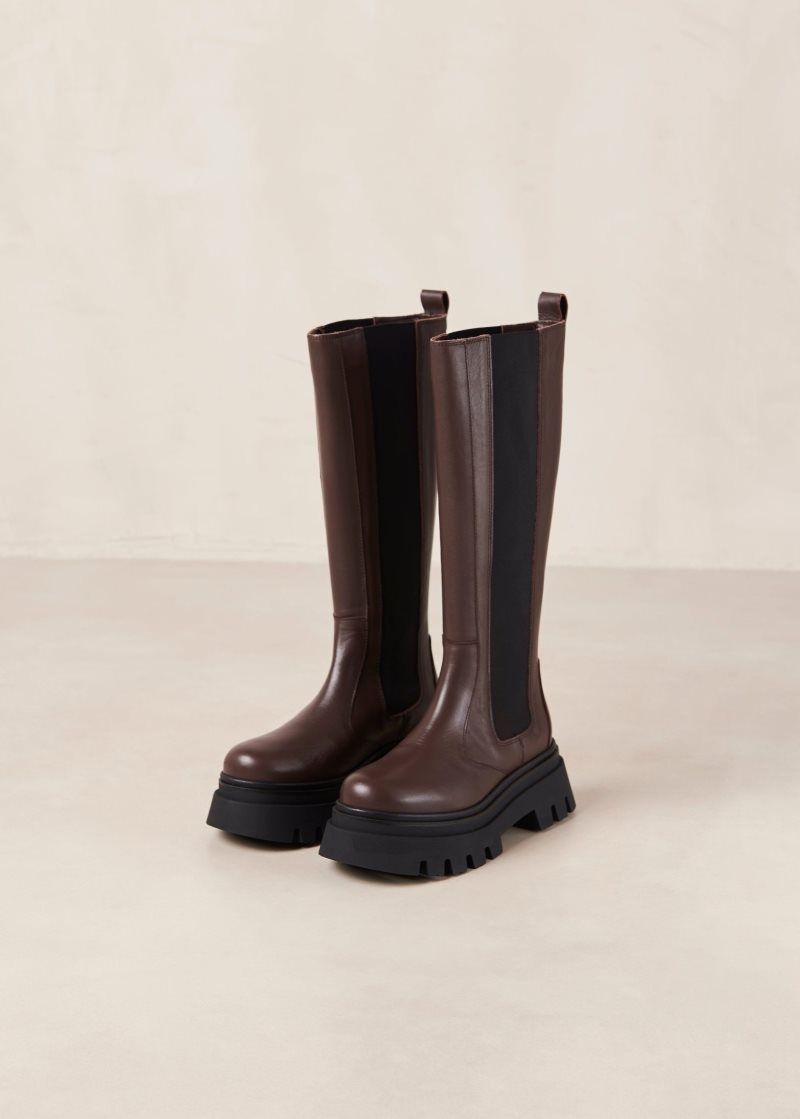 Alohas Go Getter Cuero Boots Cafes Marrom | ILKHF9438