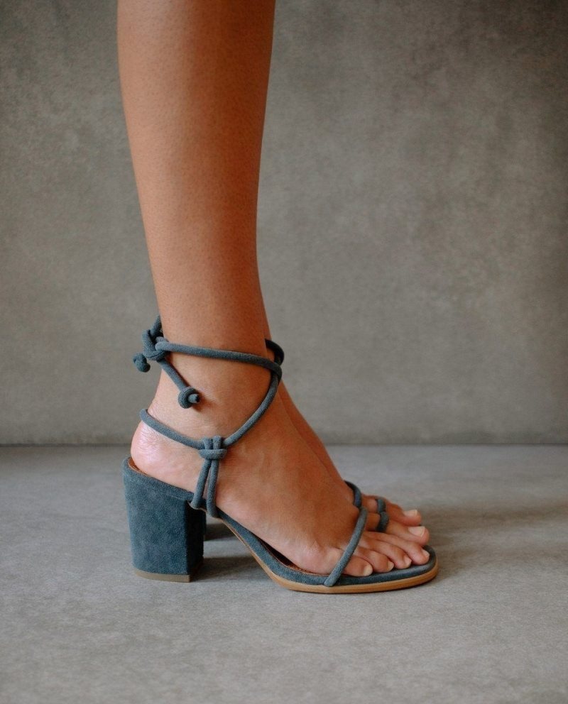 Alohas Grace Gamuza Sandals Grises | XNIAP3210