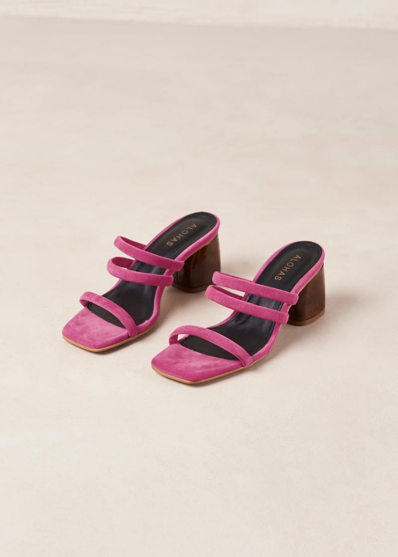 Alohas Indiana Cuero Sandals Rosas | ZNJSV0945