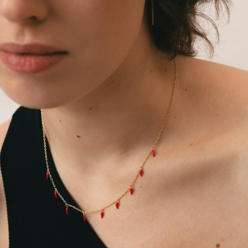 Alohas Jalapeno Necklace Rojos | SNCDH8305