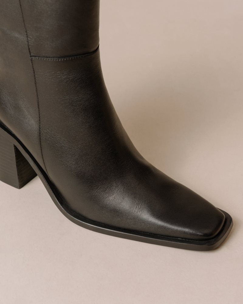 Alohas Julie Cuero Boots Negros | TQBGH4528