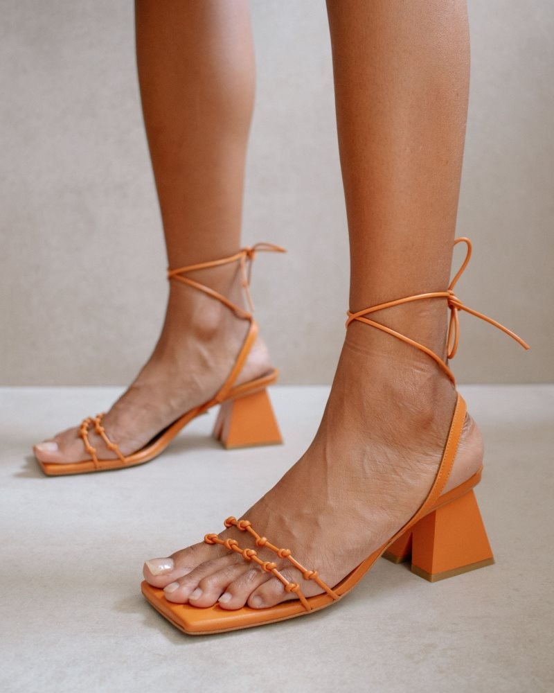 Alohas Juniper Spritz Cuero Sandals Naranjas | KQELH3085