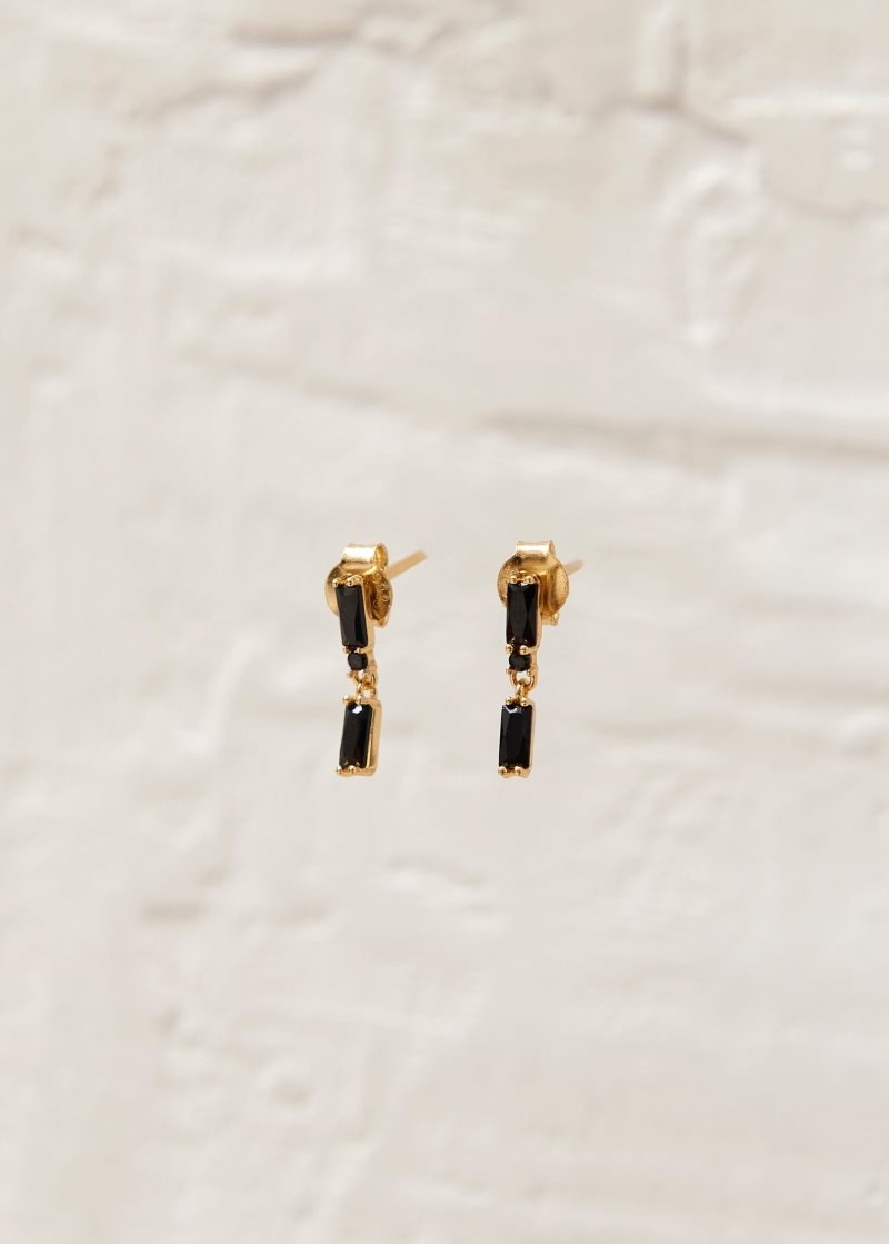 Alohas Link Earrings Negros | KHVWF4152