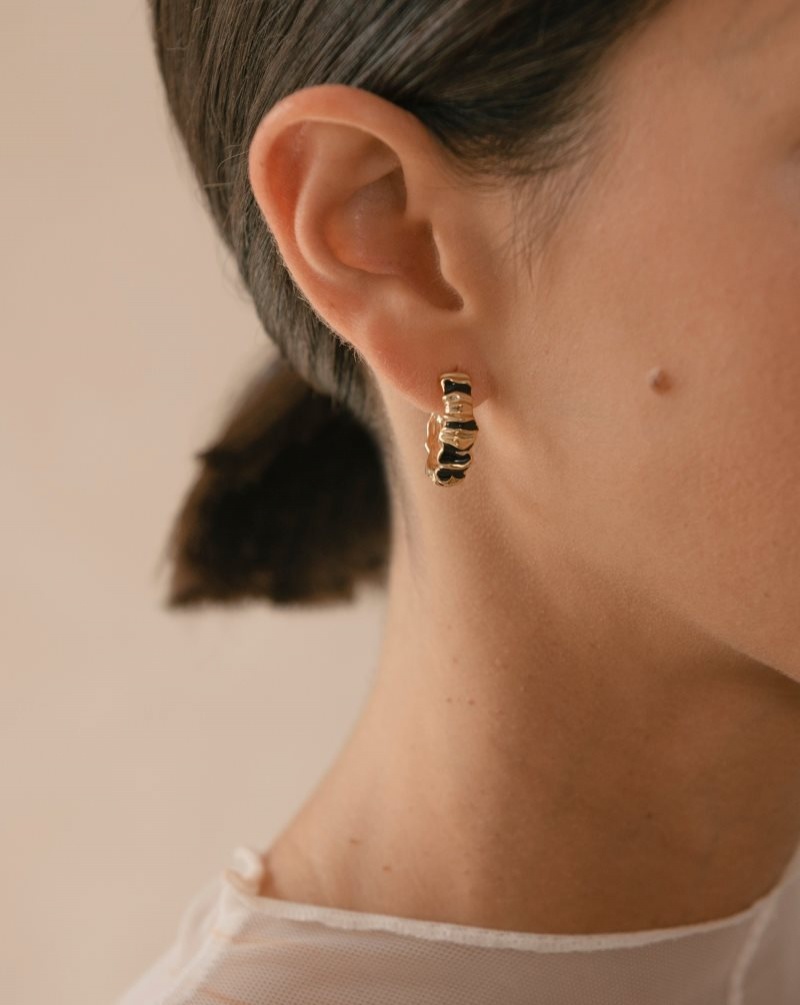 Alohas Meteorite Earrings Negros | XDHZA9124