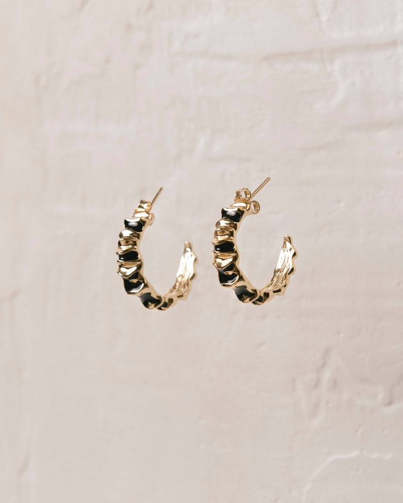 Alohas Meteorite Earrings Negros | XDHZA9124