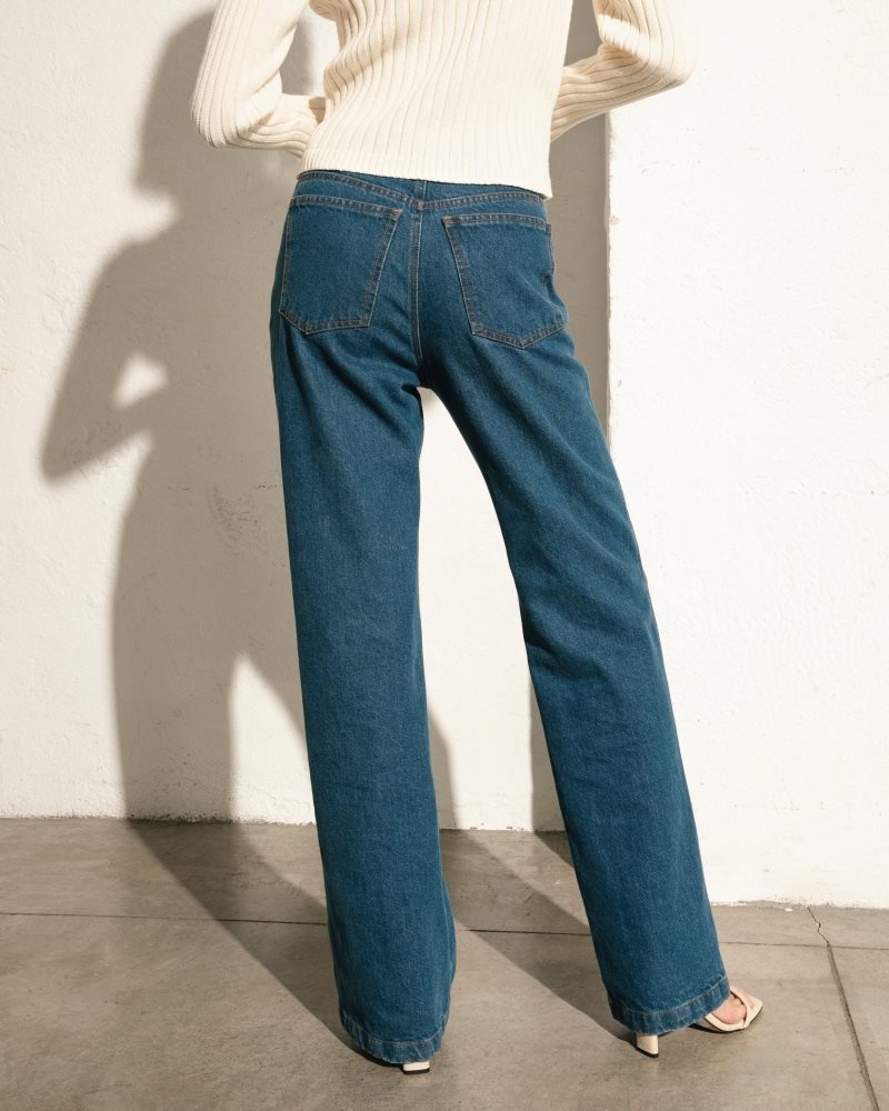 Alohas Monday Algodon Jeans Azules | KQFRV6359