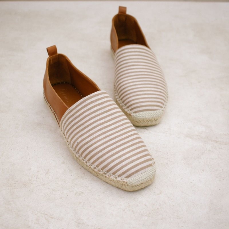 Alohas Naval Cuero Espadrilles Marrom | IKASV6450