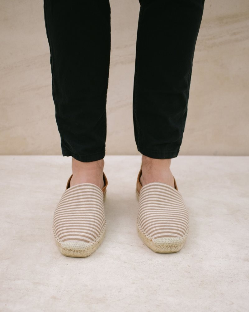 Alohas Naval Cuero Espadrilles Marrom | IKASV6450