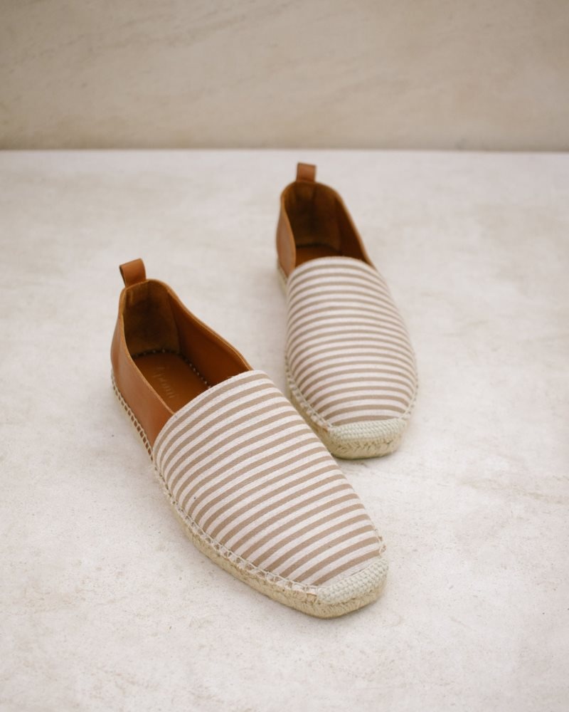 Alohas Naval Cuero Espadrilles Marrom | IKASV6450