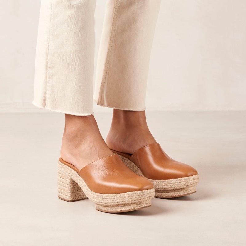 Alohas Pico Cuero Espadrilles Marrom | YOPTZ1930