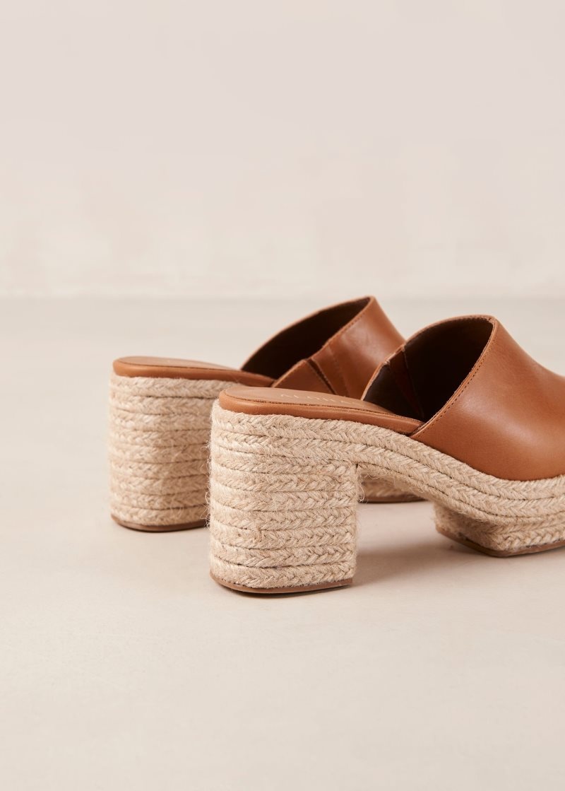 Alohas Pico Cuero Espadrilles Marrom | YOPTZ1930