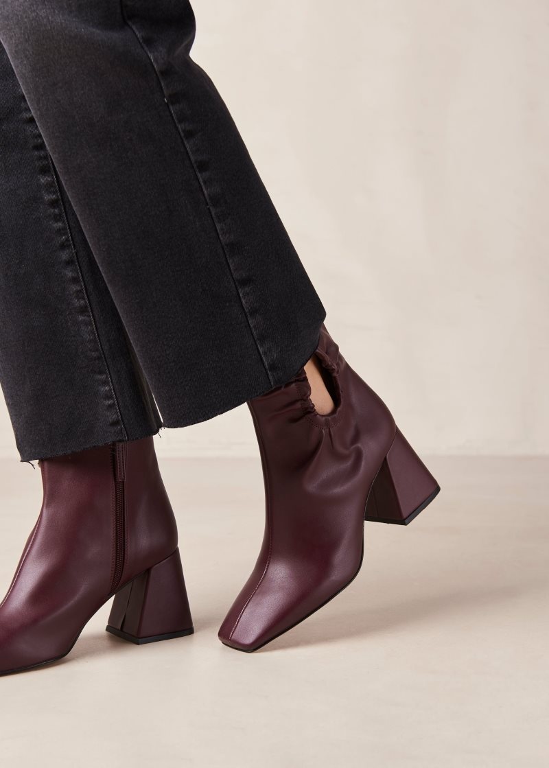 Alohas Pigment Vegan Cuero Boots Beet | RUYLN0245