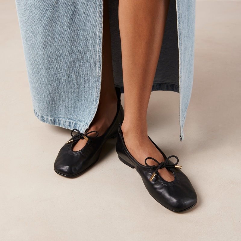 Alohas Rosalind Ballet Flats Negros | IXTZJ5037