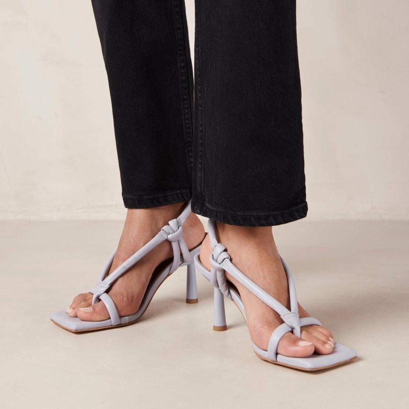 Alohas Sheila Cuero Sandals Morados | UPELH1580