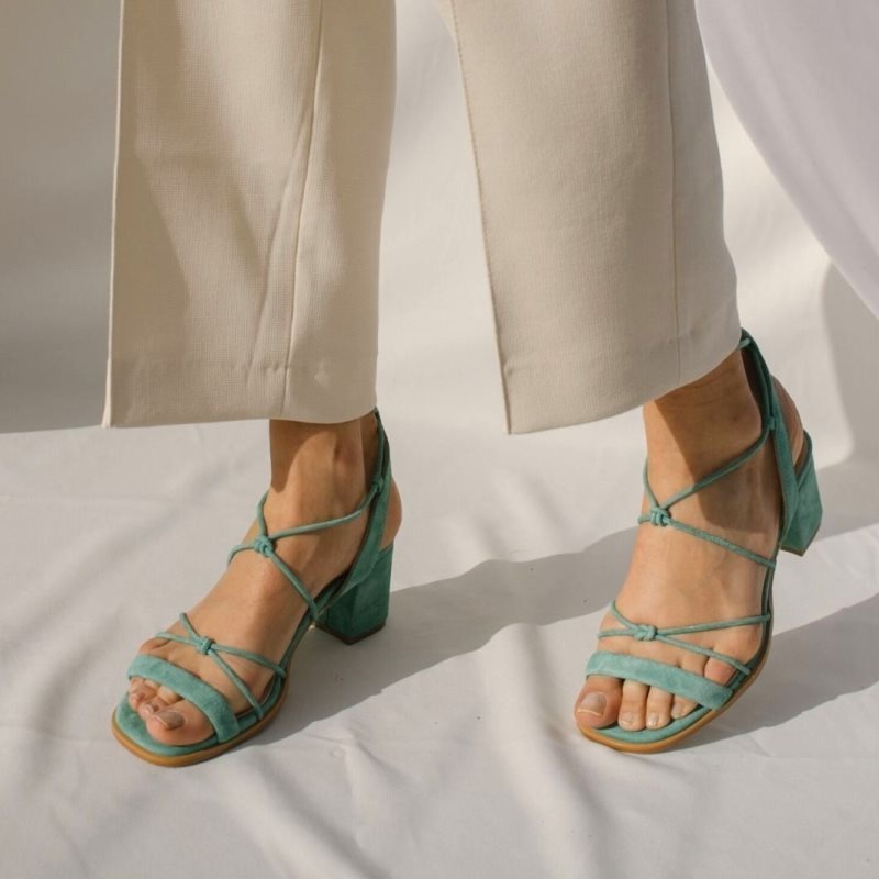 Alohas Sophie Gamuza Sandals Sea | XZLOT9832