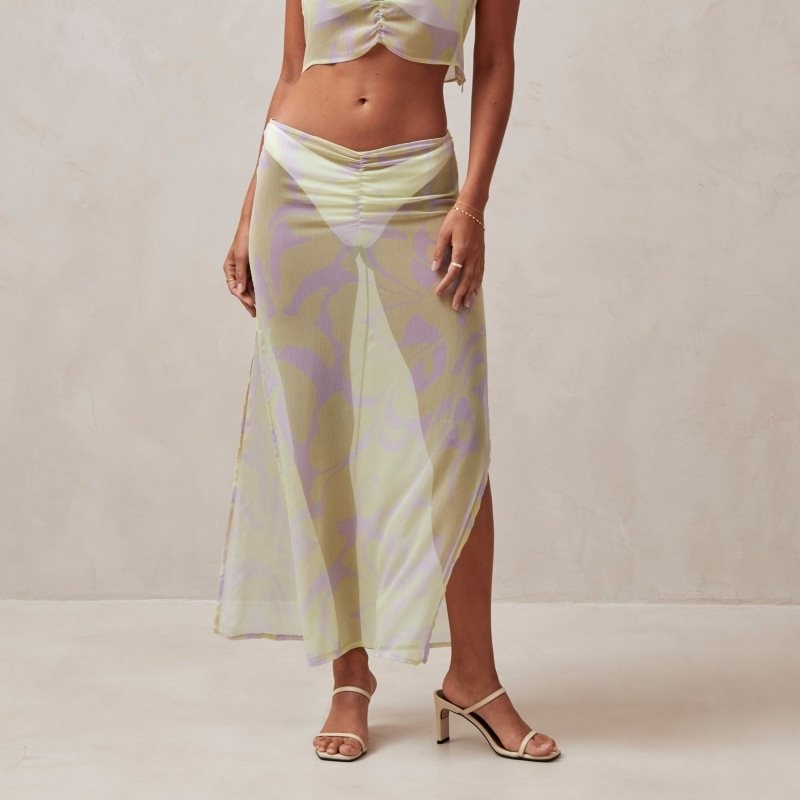 Alohas Sua Pastel Printed Skirt Pastel Waves | NYSEF5381