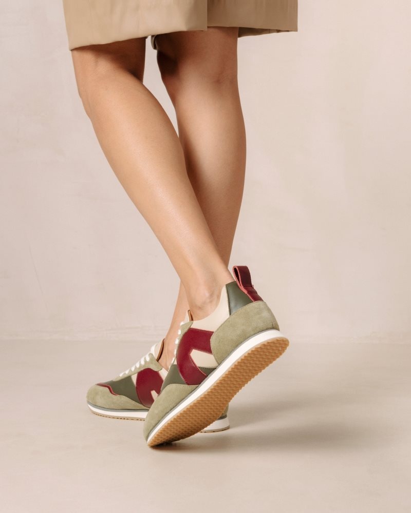 Alohas TB.015 Cuero Sneakers Maranta | ONULX8762