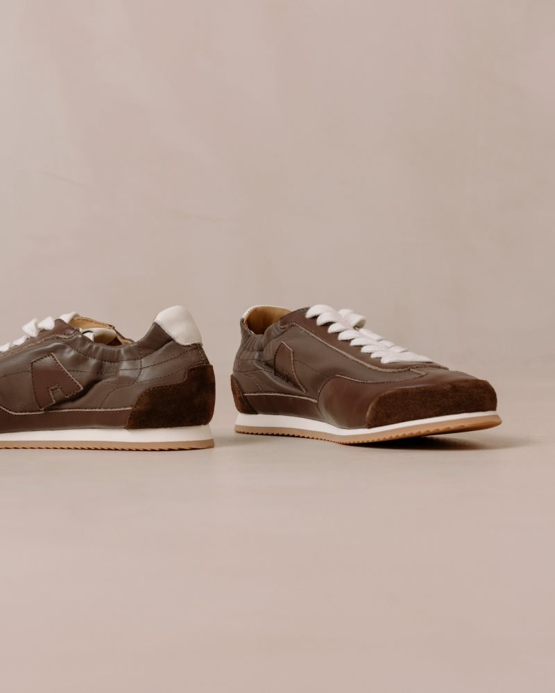 Alohas TB.70 Cuero Sneakers Cocoa Powder | QZWOG2109